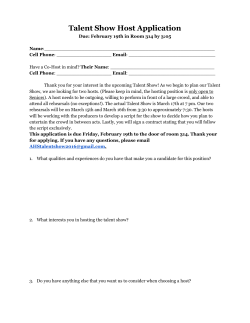 Talent Show Host Application
