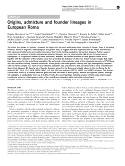 Origins, admixture and founder lineages in European Roma