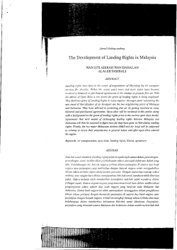 The Development ofLanding Rights in Malaysia