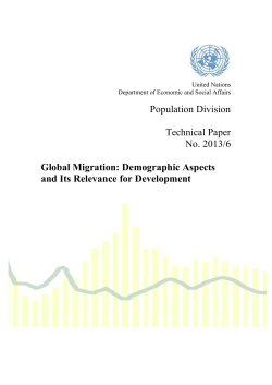 Global Migration: Demographic Aspects and Its Relevance for