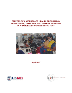 EFFECTS OF A WORKPLACE HEALTH PROGRAM ON