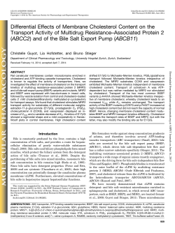 Differential Effects of Membrane Cholesterol Content on the