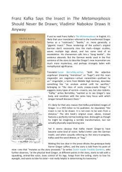 Franz Kafka Says the Insect in The Metamorphosis Should Never Be