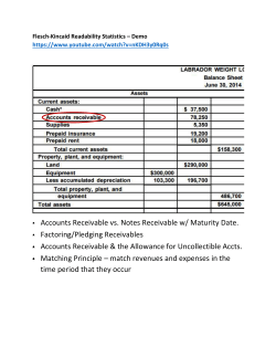 Accounts Receivable vs. Notes Receivable w
