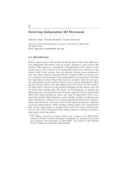 1 Detecting Independent 3D Movement