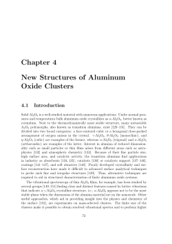 Chapter 4 New Structures of Aluminum Oxide - diss.fu