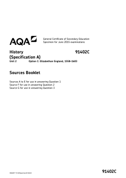 GCSE History A Specimen sources booklet Unit 02C
