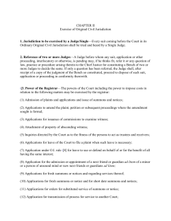 CHAPTER II Exercise of Original Civil Jurisdiction
