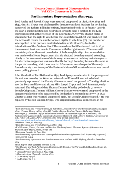 Parliamentary Representation 1825-1945