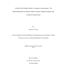 A Study of the Student-Athlete`s Academic Achievements: The