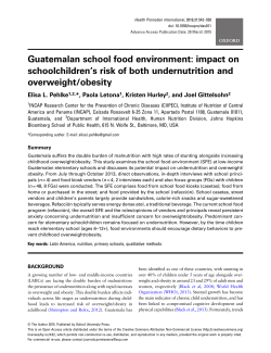 Guatemalan school food environment: impact on