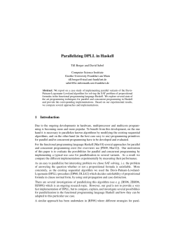 Parallelizing DPLL in Haskell