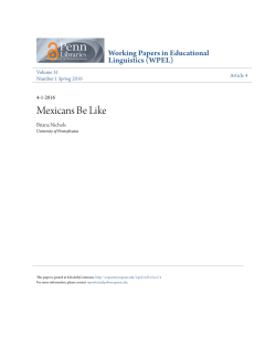 Mexicans Be Like - ScholarlyCommons