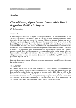 Closed Doors, Open Doors, Doors Wide Shut? Migration Politics in