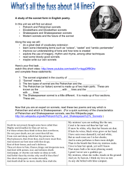 A study of the sonnet form in English poetry. - Mourney-SSS