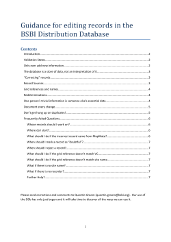 Guidance for editing records in the BSBI Distribution Database
