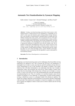 Automatic Text Standardisation by Synonym Mapping