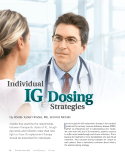 Individual IG Dosing Strategies