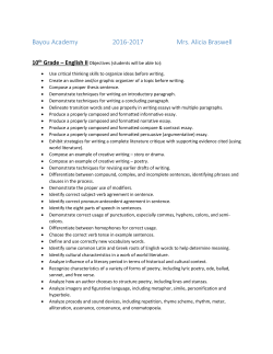 Bullet Points - Bayou Academy
