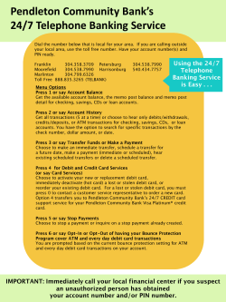 Telephone Banking User Guide