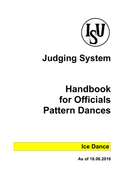 Handbook for Officials Pattern Dances