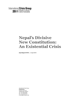 Nepals Divisive New Constitution - An Existential Crisis