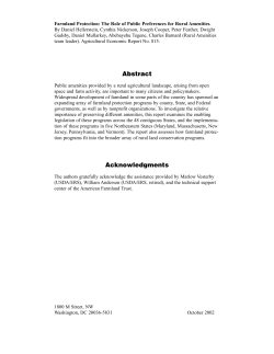 Farmland Protection: The Role of Public Preferences for Rural