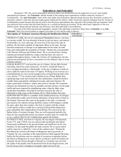 Federalist or Anti-Federalist? - Tamalpais Union High School District