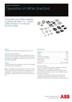 Operation of HiPak (traction)