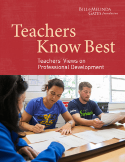 Teachers` Views on Professional Development