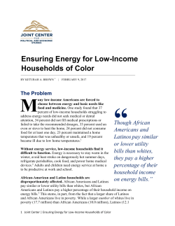 Ensuring Energy for Low-Income Households of Color