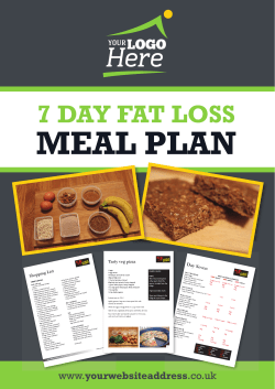 Meal Plan Sample