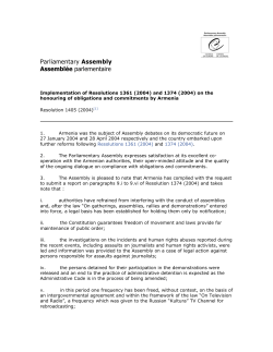 Parliamentary Assembly Assembl&eacute;e parlementaire