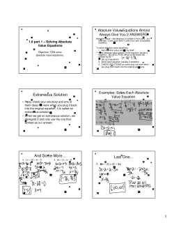 Extraneous Solution And Some More… Last One…