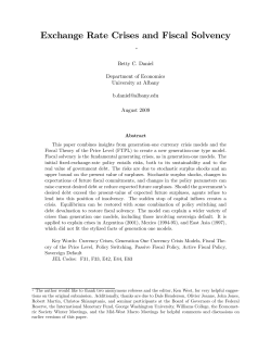 Exchange Rate Crises and Fiscal Solvency