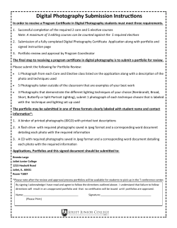 Digital Photography Submission Instructions