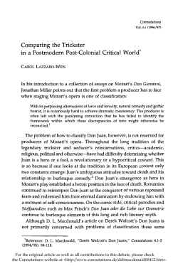 Comparing the Trickster in a Postmodern Post