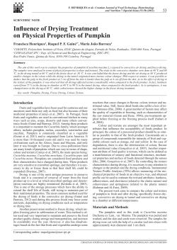 Influence of Drying Treatment on Physical Properties of Pumpkin