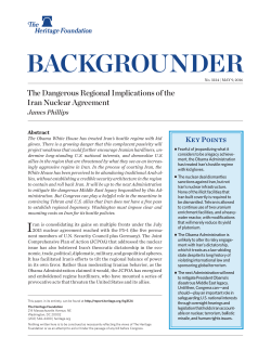 The Dangerous Regional Implications of the Iran Nuclear Agreement