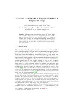 Accurate Localizations of Reference Points in a Fingerprint Image