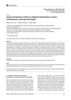 Image and Substance Failures in Regional