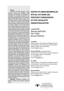 DESTINY OF URBAN BROWNFIELDS: SPATIAL