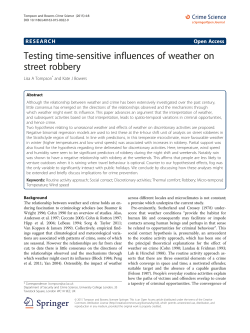 Testing time-sensitive influences of weather on street robbery