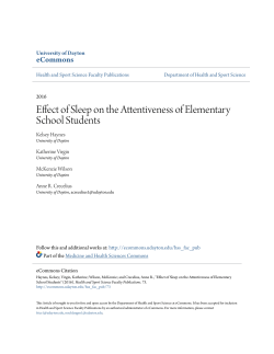 Effect of Sleep on the Attentiveness of Elementary