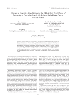 Change in Cognitive Capabilities in the Oldest Old: The Effects of