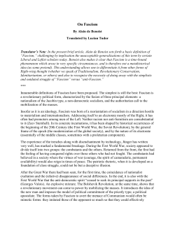 On Fascism