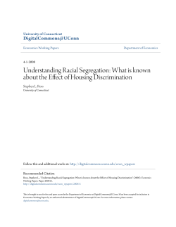 Understanding Racial Segregation: What is known about the Effect