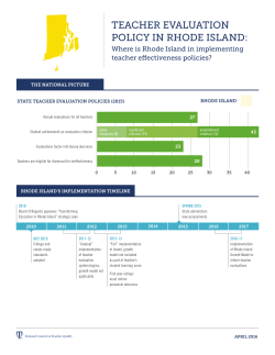 Rhode Island Evaluation Timeline Brief