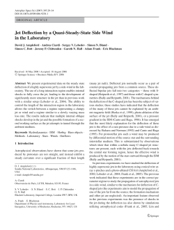 Jet Deflection by a Quasi-Steady-State Side Wind in the Laboratory