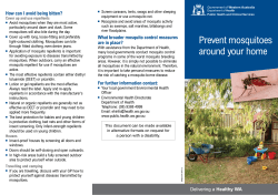 Prevent mosquitoes around your home